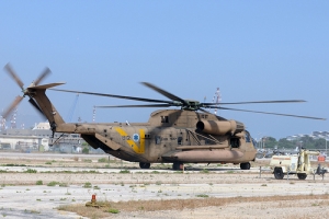 An Israeli Defense Force (IDF) helicopter, photographed here in 2010. The IDF has conducted airstrikes against targets inside of the Gaza Strip against members of Hamas.