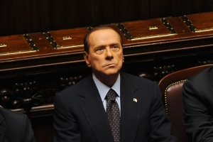 Berlusconi attents a session of italian parliament