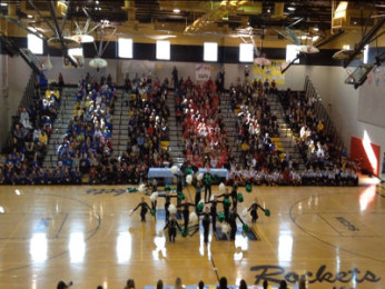 The WJ Poms team perform at the County Competition on Feb. 1. 