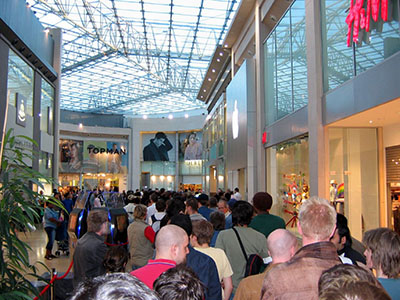 Shoppers crowd their local shopping malls looking for the best holiday deals. 