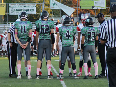 WJ football players donned camouflage jerseys during the last few games of the season.