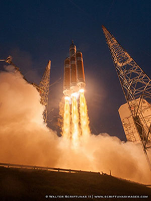 NASAs Orion spacecraft is launched.