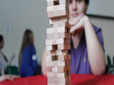 At Game Night, students had the opportunity to play classic games such as Jenga for a great cause. 