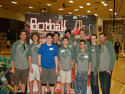 The robotics team at the  Botball Regional Tournament earlier in April.