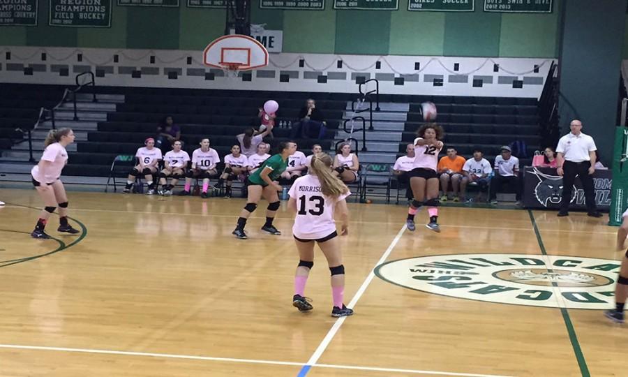 WJ varsity girls volleyball showcases overwhelming spirit for dig pink