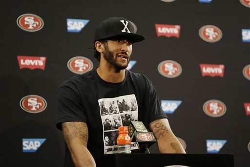 Kaepernick refuses to stand for the National Anthem