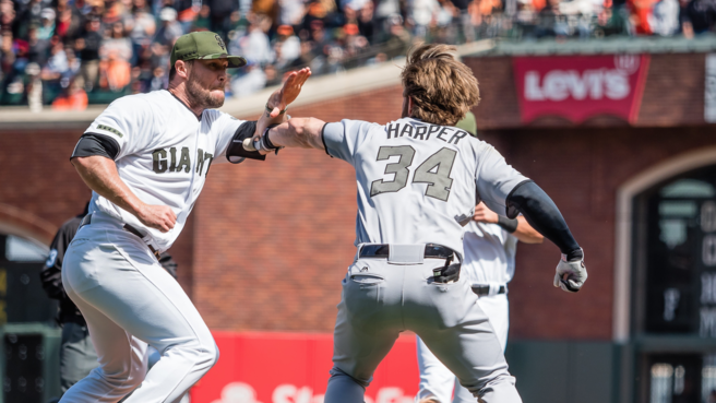 Hunter Strickland and Bryce Harper suspended over baseball brawl