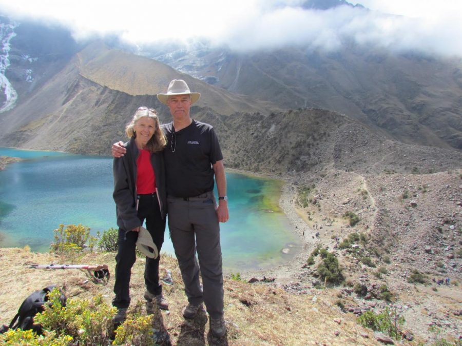 11th grade administrator Janan Slough and husband Sam Slough marvel atthe gorgeous view of the Peruvian mountains. The couple spent two weeks hiking and visiting the sites that Machu Picchu has to offer. 