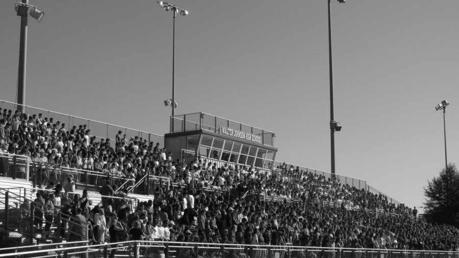 Students from all grades show school spirit at the fall pep rally. Photo by Jack Linde.