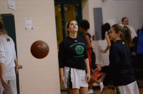 Senior Katherine Papadopulos is one of the catalysts to girls basketball. Shes one of the two seniors on the team.