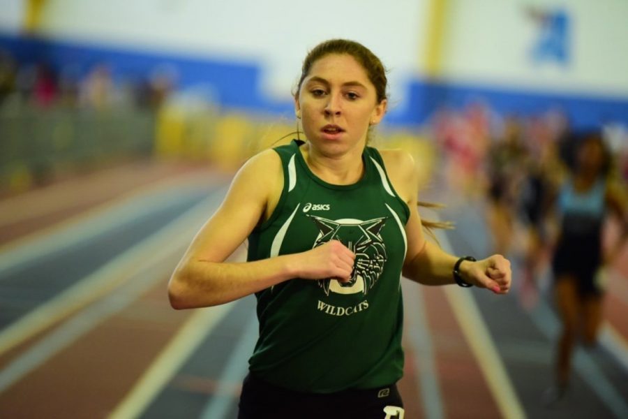 Star indoor track runner Abigail Green is leading the girls track team to victory. Photo Courtesy of Brandon Miles via MileSplit.com