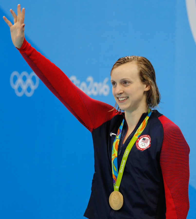 Katie Ledecky is one of the best young swimmers in the sport. She won three gold medals in the summer Olympics in 2016. Courtesy of wikimedia commons