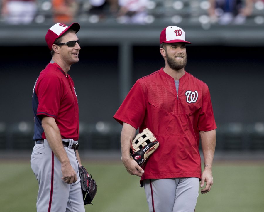 The Washington Nationals have had one of the most successful teams within the past six years. Pitcher Max Scherzer (left) has won two Cy Young awards and outfielder Bryce Harper (right) has won an MVP within that span.