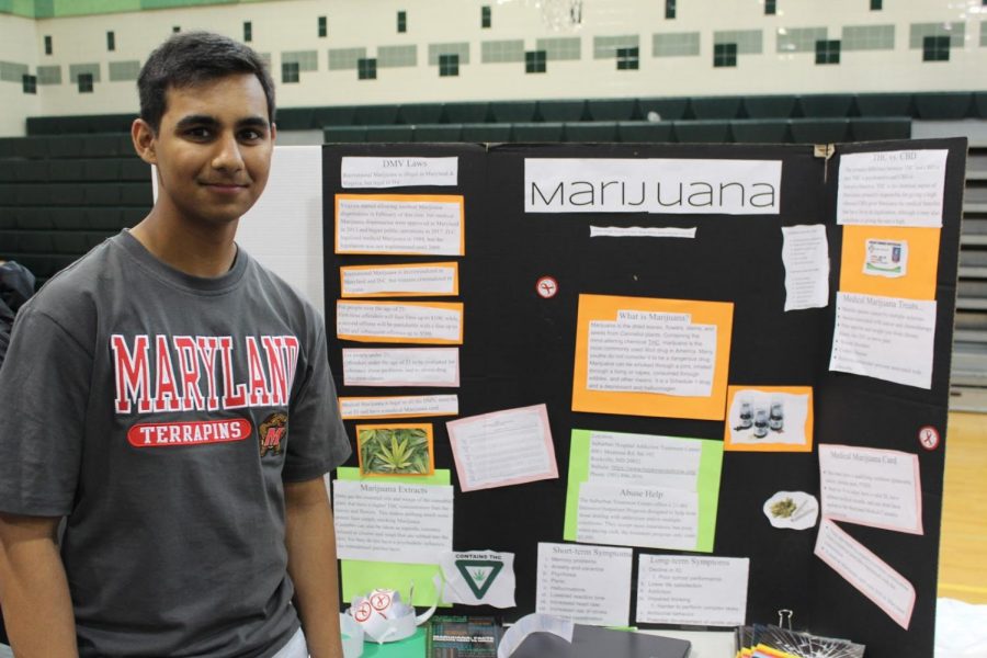 Senior+Ashwin+Kammula+presents+his+project+on+the+effects+of+marijuana+on+the+body+and+mind.