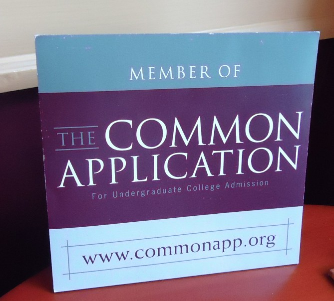 The Common Application is one of the many things rising seniors are expected to complete over the summer. The Common Application is an admission application that students can use for a variety of school. Photo courtesy of John Leonardo.