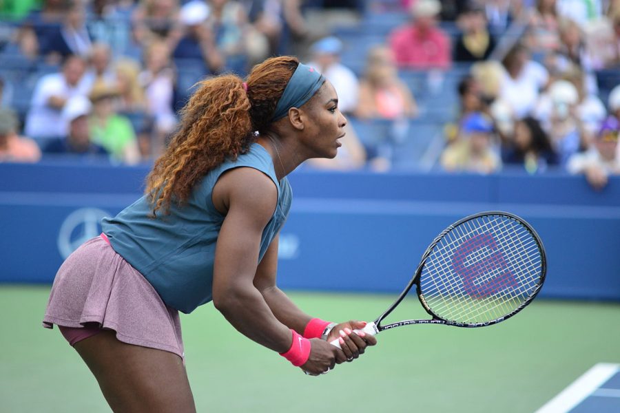 Serena Williams waits to hit the ball. Serena Williams has been scrutinized recently over how she reacted to a call during the 2018 U.S. Open. 