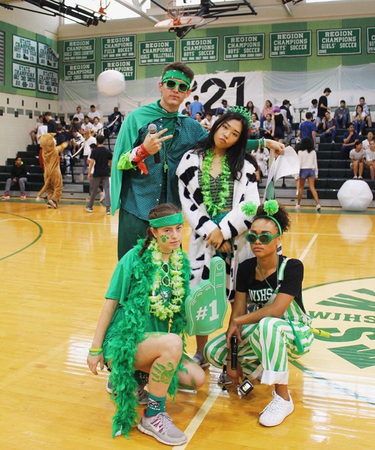 The 2018-19 SGA poses before the years first pep rally. They hope to bring excitement to WJ this year, and the first pep rally definitely showed that they are capable. 