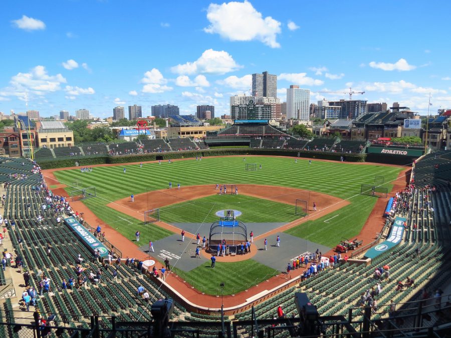 Wrigley Field, home of the Chicago Cubs. The Cubs were forced to play in the Wild Card game despite having the second best record in the NL.