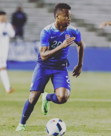 U-20 US Mens National Team striker and Walter Johnson alumnus Jeremy Ebobisse looks for a pass during an international friendly against Costa Rica. The US won 4-0.