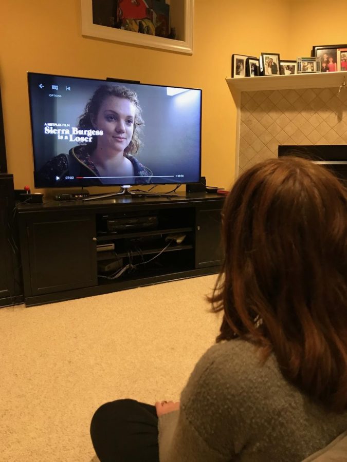 Junior Ellie Flynn watches Netflix’s new movie, “Sierra Burgess is a Loser. The movie created controversy due to its portrayal of certain issues such as catfishing.
