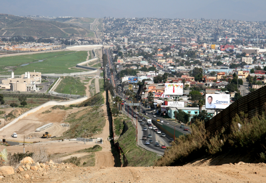 Here is a miles-long stretch of the border between San Diego, California and Tijuana, Mexico. Many southern central Americans attempt to cross this border every year in hopes of a new life in America.