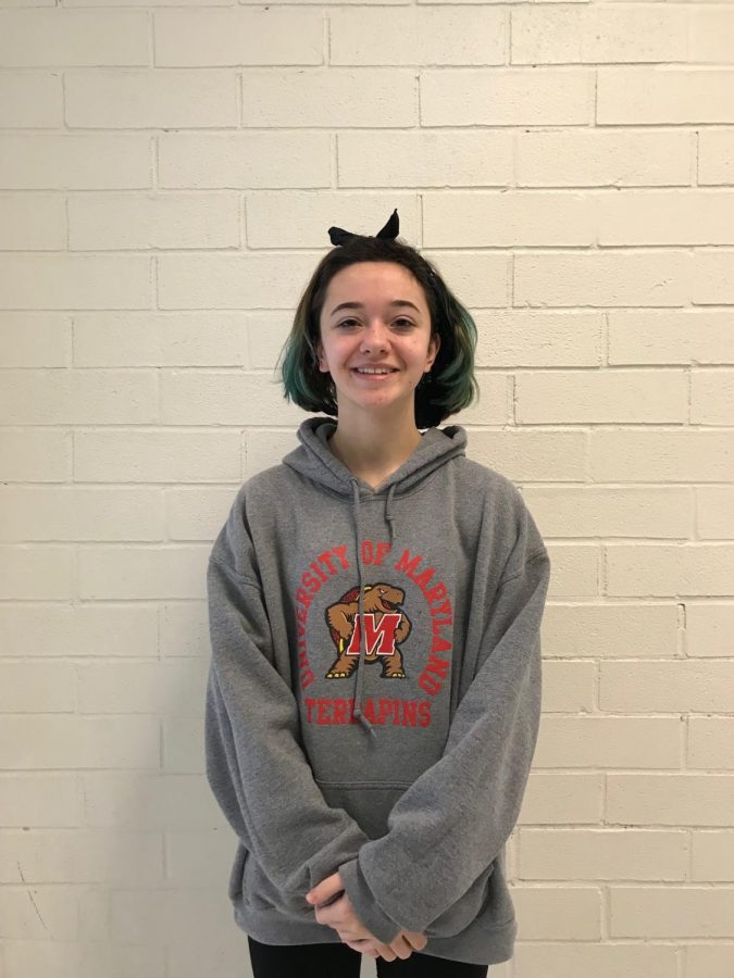 Senior Zoe Hubacker is proud of her accomplishments that credit her to be the artist of the month. She plans to continue her passion of art no matter where she ends up at school next year.
