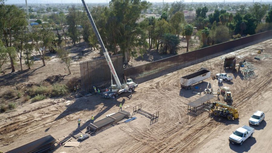 Construction+of+the+wall+on+the+southern+border+has+begun.+President+Trump+used+his+power+to+declare+a+national+emergency+to+get+the+funds+for+the+wall%2C+though+opponents+argue+the+constitutionality+of+the+emergency+declaration.