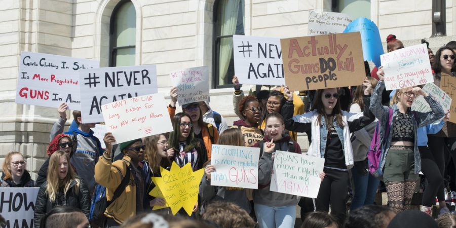 Many students from around the area protest in the nations capital. 