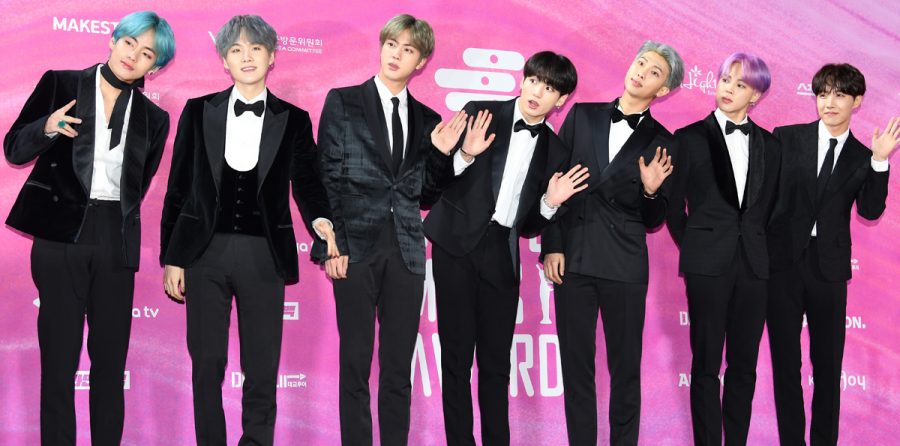 BTS at the 2019 Seoul Music Awards.  BTS saw the most success at the award show, winnning the Grand Prize as well as Best Album.