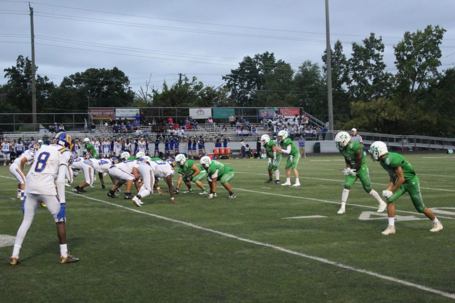 Senior quarterback Josh Forburger is ready to take the snap against Gaithersburg defense.