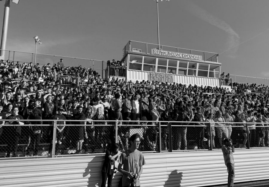 Held in the outdoor stadium this year, the fall pep rally brought together students of all grades, many dressed in their designated class color. A minority of students refrained from participating in the spirit, causing them to appear as outcasts to some.