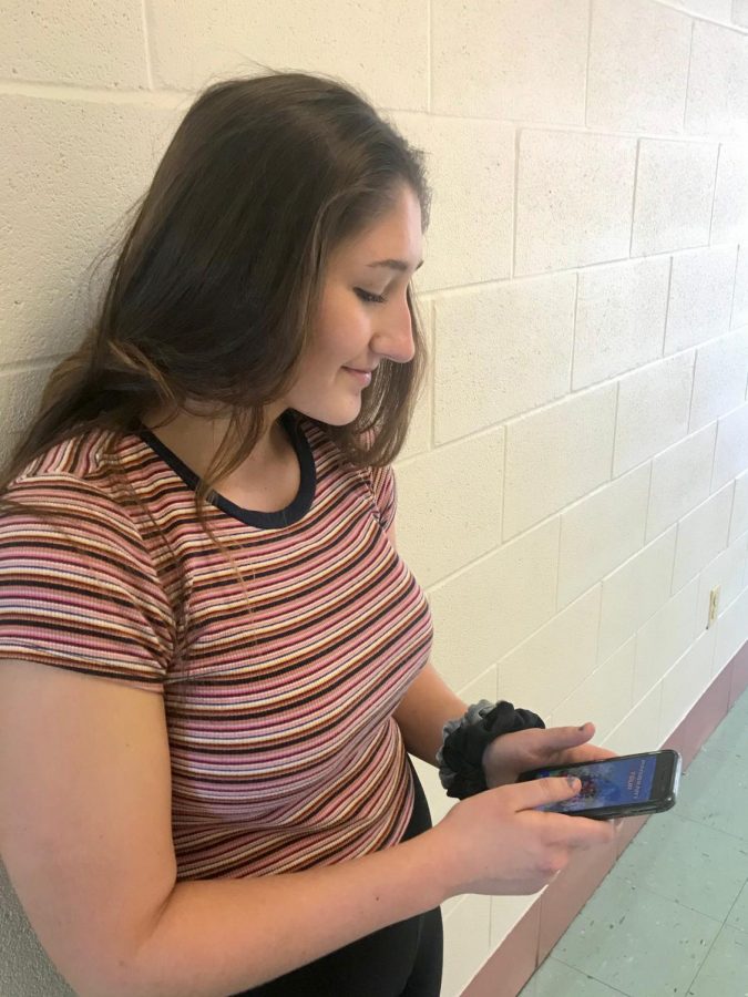 Junior Amanda Prince enjoys playing Mario Kart Tour during lunch. She is looking forward to the release of the multiplayer option.