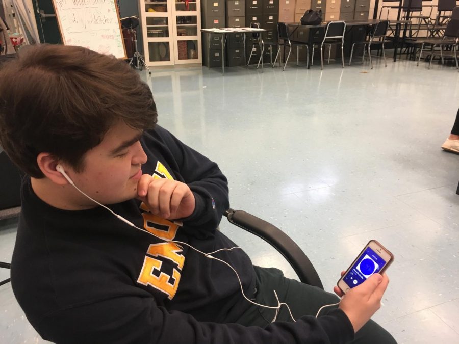Senior Damir Pimenov listening to Jesus Is King. The album has divided Wests fanbase due to its purely gospel nature.