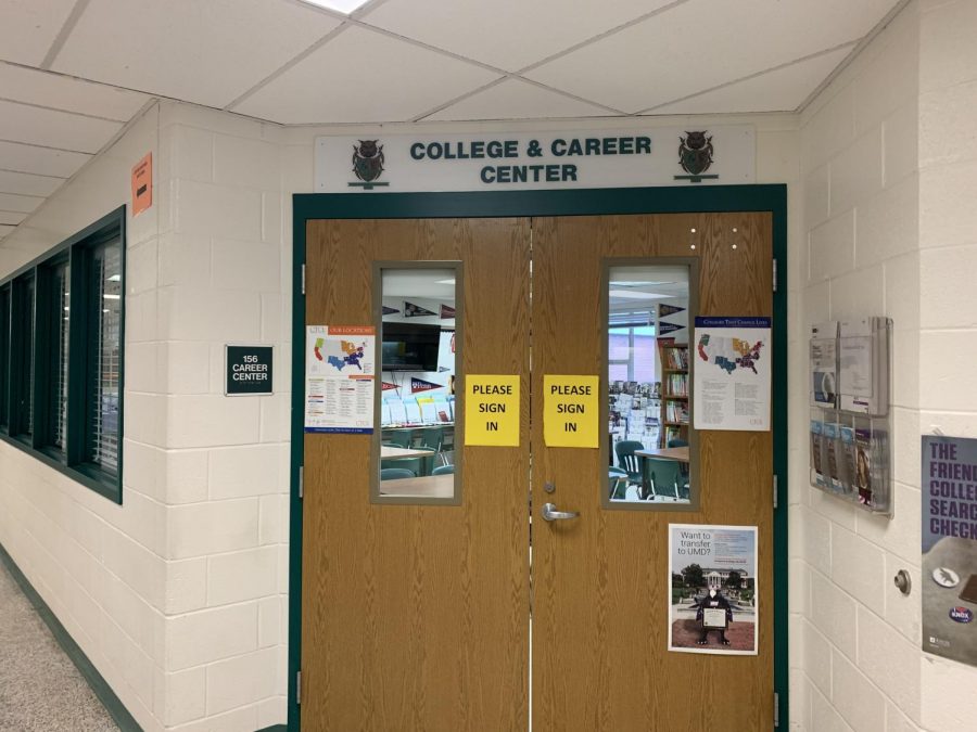Many students utilize the College and Career Center as a place to gather their documents for college, attend college visits and more. 