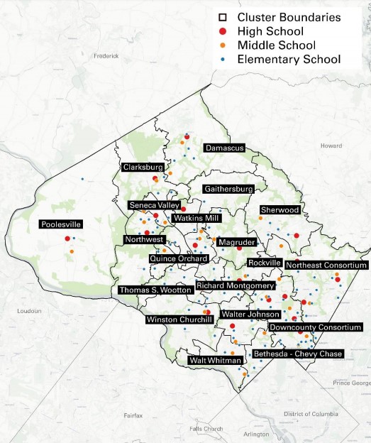 Montgomery+County+is+analyzing+the+cluster+boundaries+in+order+to+reach+the+root+of+the+county+wide+overcrowding+problems.