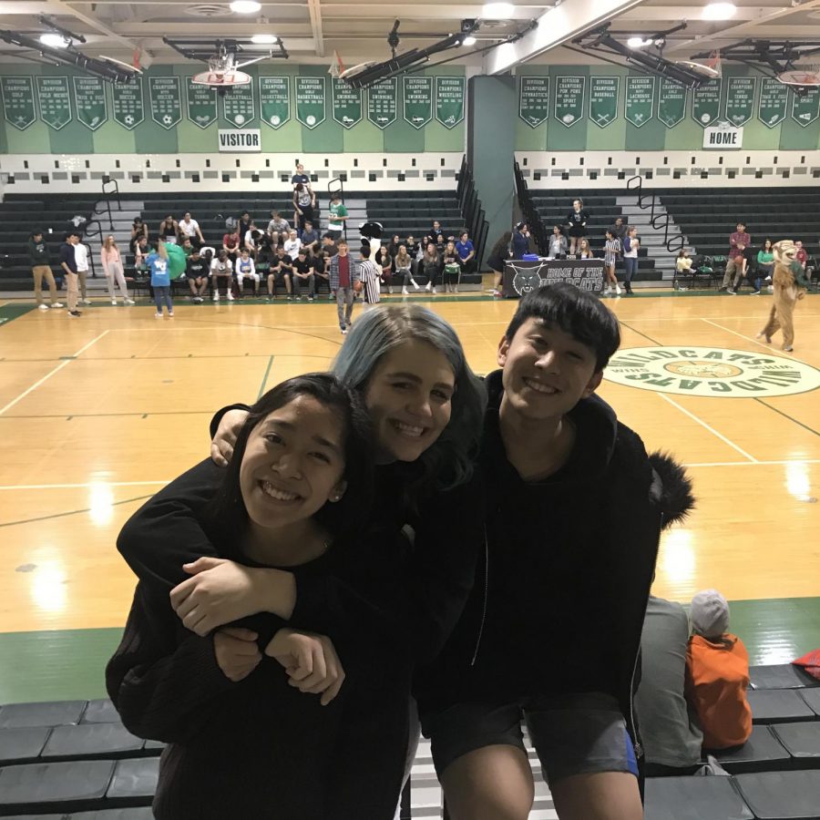 Mackenzie DeCraeve, Patrick Ibanez and Mary Ibanez attended their first student-teacher basketball game. They all really enjoyed the game and planned to come to future WJ events.