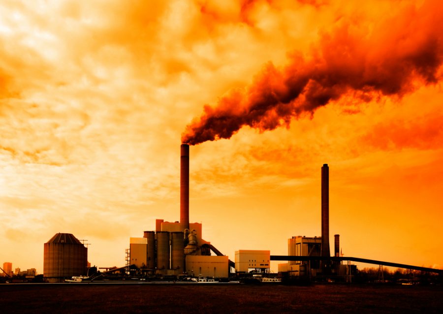 A factory releases dangerous gases into the air. The topic of humans impact on the environment has been widely debated by people around the globe. Photo courtesy of Journalists Resource.