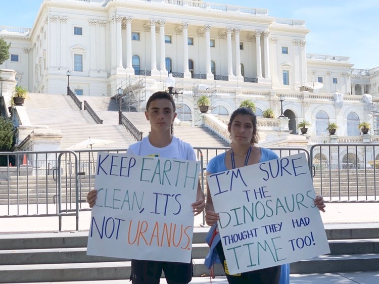One Fairfax County student and one Loudoun County student attend a climate strike during school in DC, to make their voices heard.