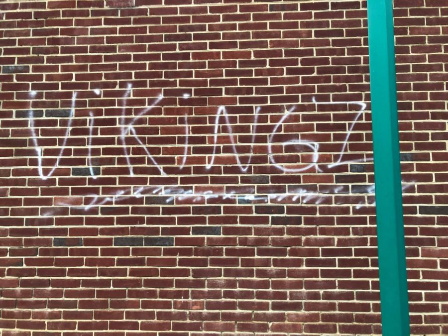 The+word+Viking+was+spray+painted+on+B-CCs+wall%2C+raising+some+suspicion+that+Whitman+students+were+involved+with+the+vandalism+as+well.