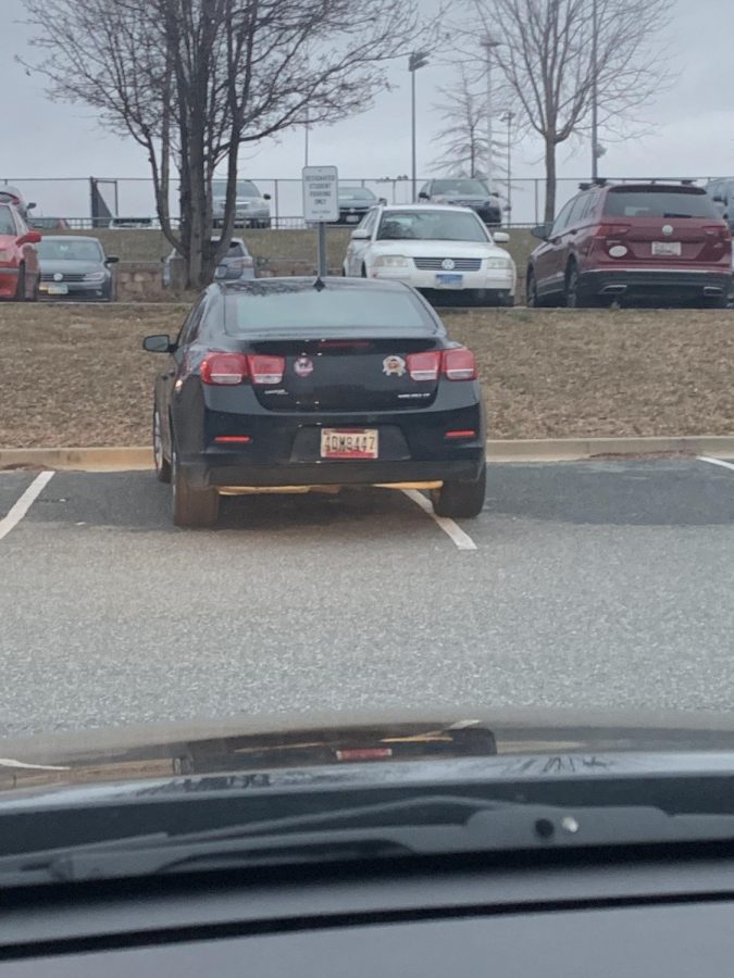 A Ferrari? A Lambo? Guess well never know what type of de-badged car this is or who is responsible for this stunning parking job.