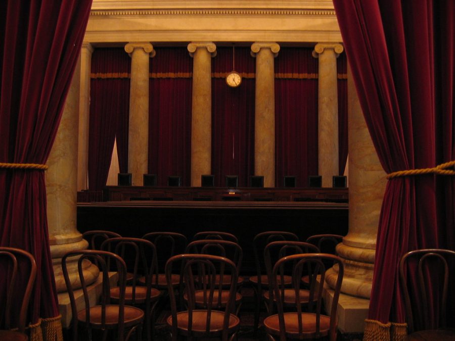 The Supreme Court is left empty and desolate. It has been closed to the public due to health concerns.