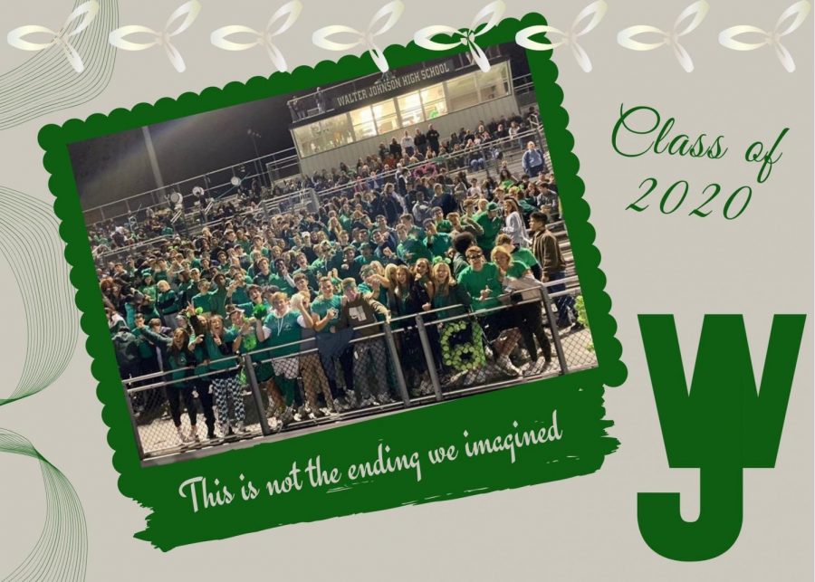 Photo illustration by: Maram Faragallah
Cheering at a green-out football game, little did the class of 2020 know that their senior year would be put tinto jeopardy.