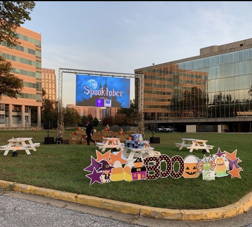 It was a frightening night! Students participated in drive in movie right next to Pike and Rose for a local fundraiser on Tuesday October 20th. The showing was ghost busters. I really enjoyed watching the movie outside. It really got me into the Halloween mood, Senior Caylah Kang said.