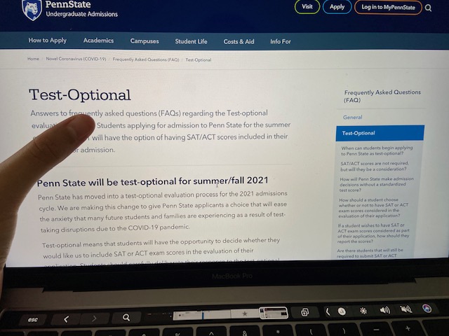 Sierra-Cabrera+looks+at+Pennsylvania+State+Universitys+test-optional+policy+in+hopes+to+receive+a+holistic+admissions+review.+Penn+State+is+one+of+many+universities+in+the+U.S.+with+this+policy.