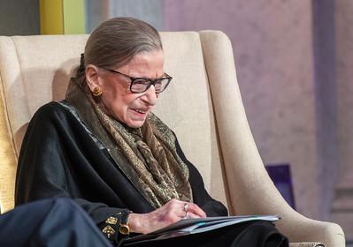 Ruth Bader Ginsburg discussing her career at the Library of Congress in January, 2020. Ginsburg was a trailblazer who paved the way for women all over the country.