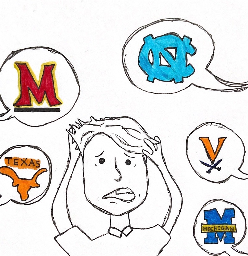 Should seniors keep up with others college decisions?