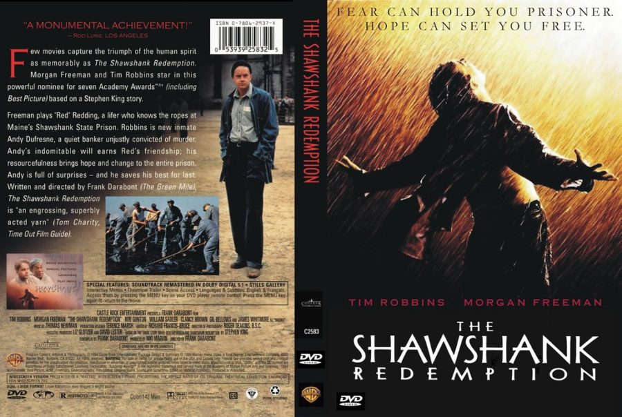 The classic 1994 film The Shawshank Redemption stars Tim Robbins and Morgan Freeman. The film follows two imprisoned men over their sentences.