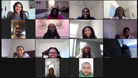 Student members of the Black Student Union (BSU) participate in an after school meeting over Zoom. BSU is one of multiple clubs at WJ working to amplify the voices of students of color.