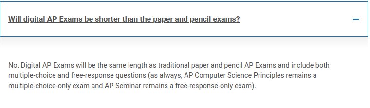 According+to+College+Board%2C+AP+tests+will+be+full+length%2C+ranging+from+2+to+3+hours+depending+on+the+subject.+As+many+students+signed+up+for+more+than+one+AP+class%2C+some+might+not+want+to+study+and+sit+for+numerous+3-hour+tests%2C+and+therefore+have+decided+to+opt+out+of+the+exam.