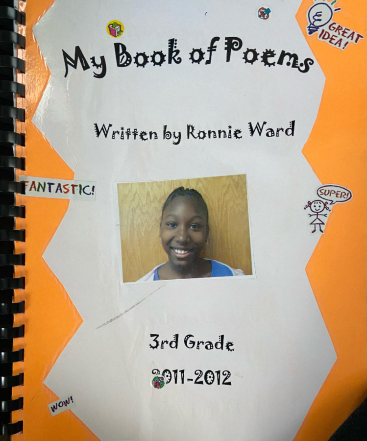 Wards love for poetry began in the 3rd grade when she began keeping a poetry journal (pictured).